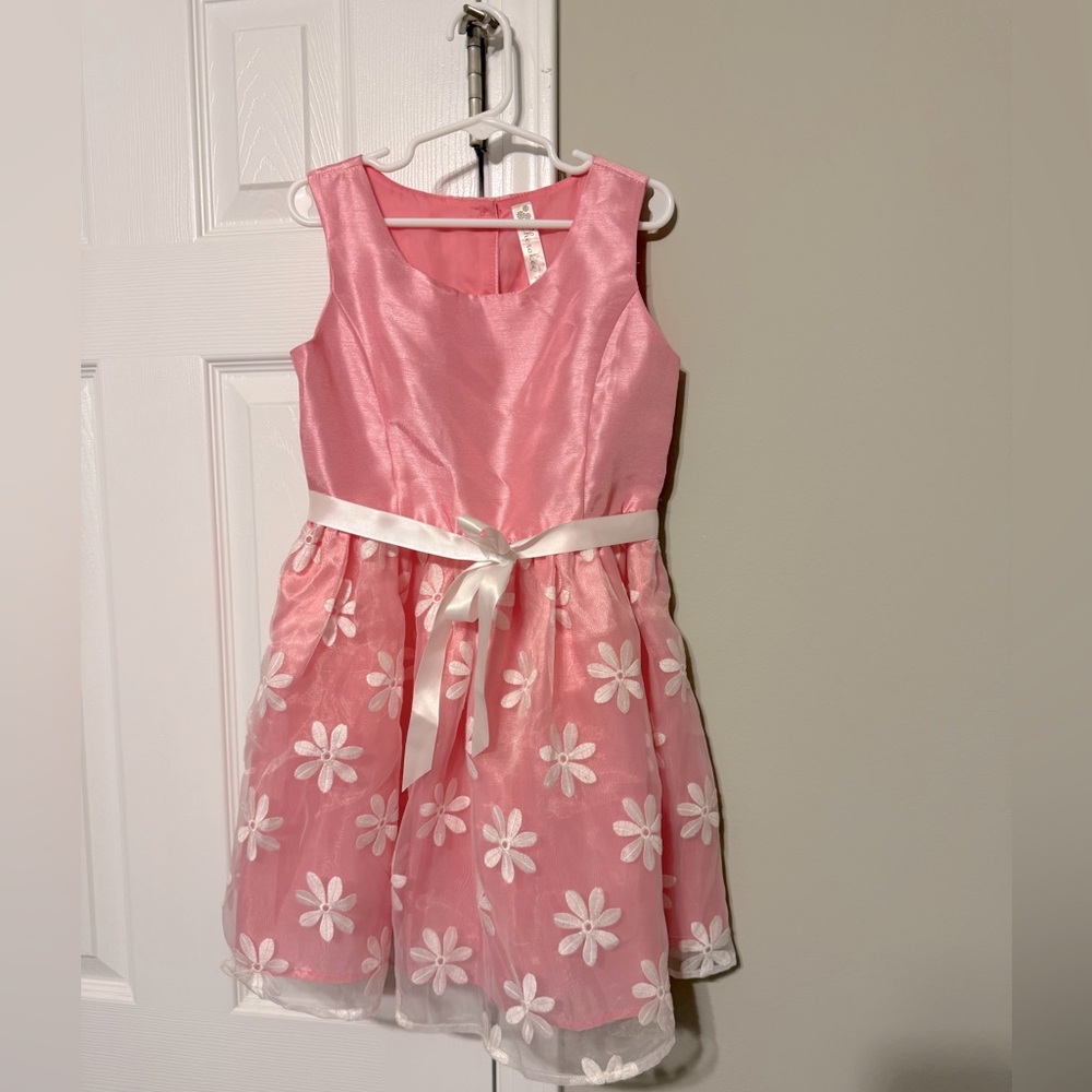Pink Floral Kids Dress